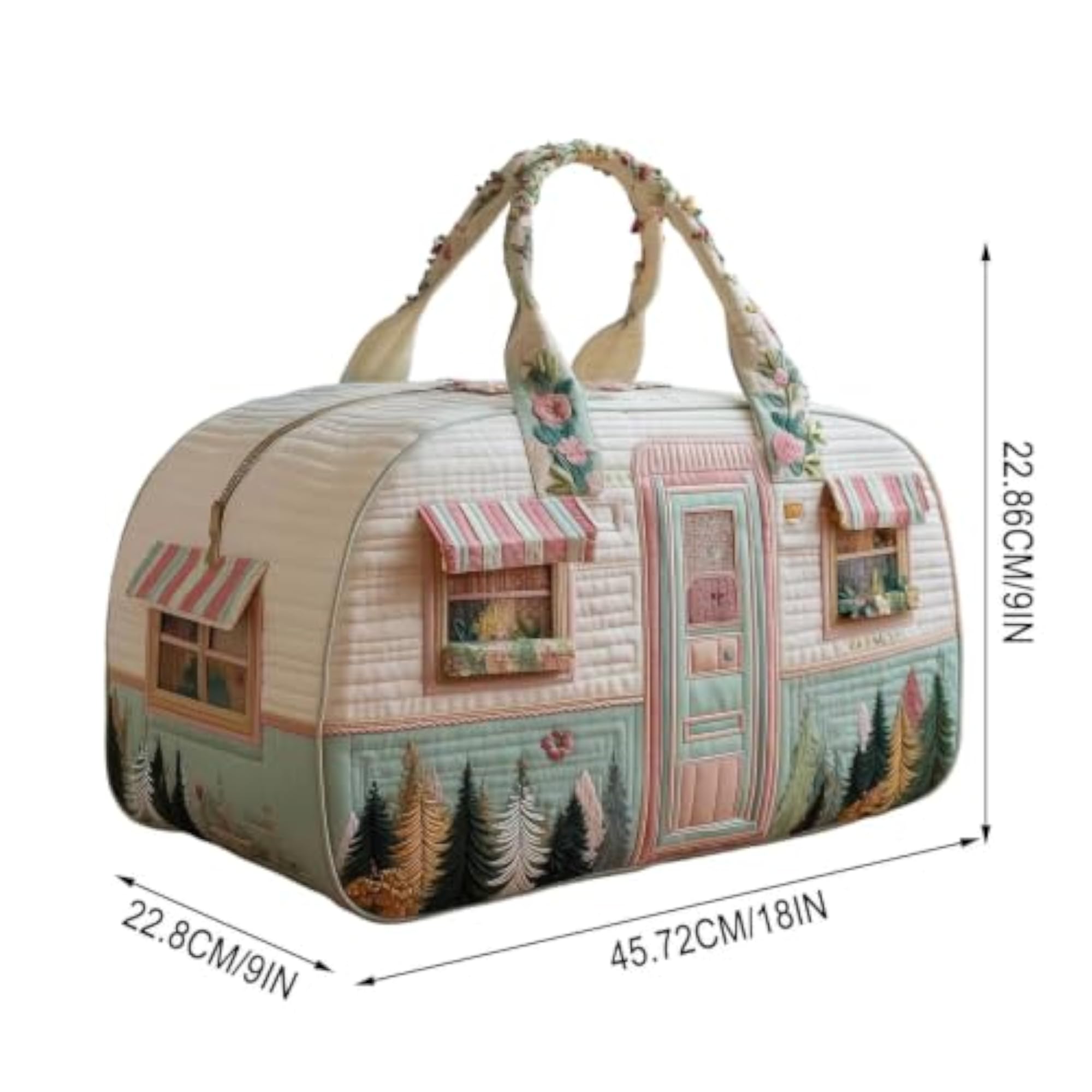 Multi-Functional Floral Print Travel Bag for Women